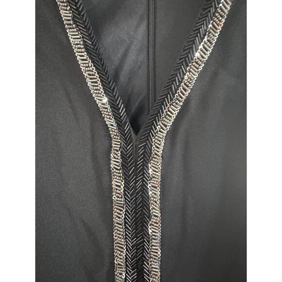 Donna Ricco Sheath Dress Women Size 12 Polyester/Spandex Black Sequined Sleevele - Picture 6 of 6